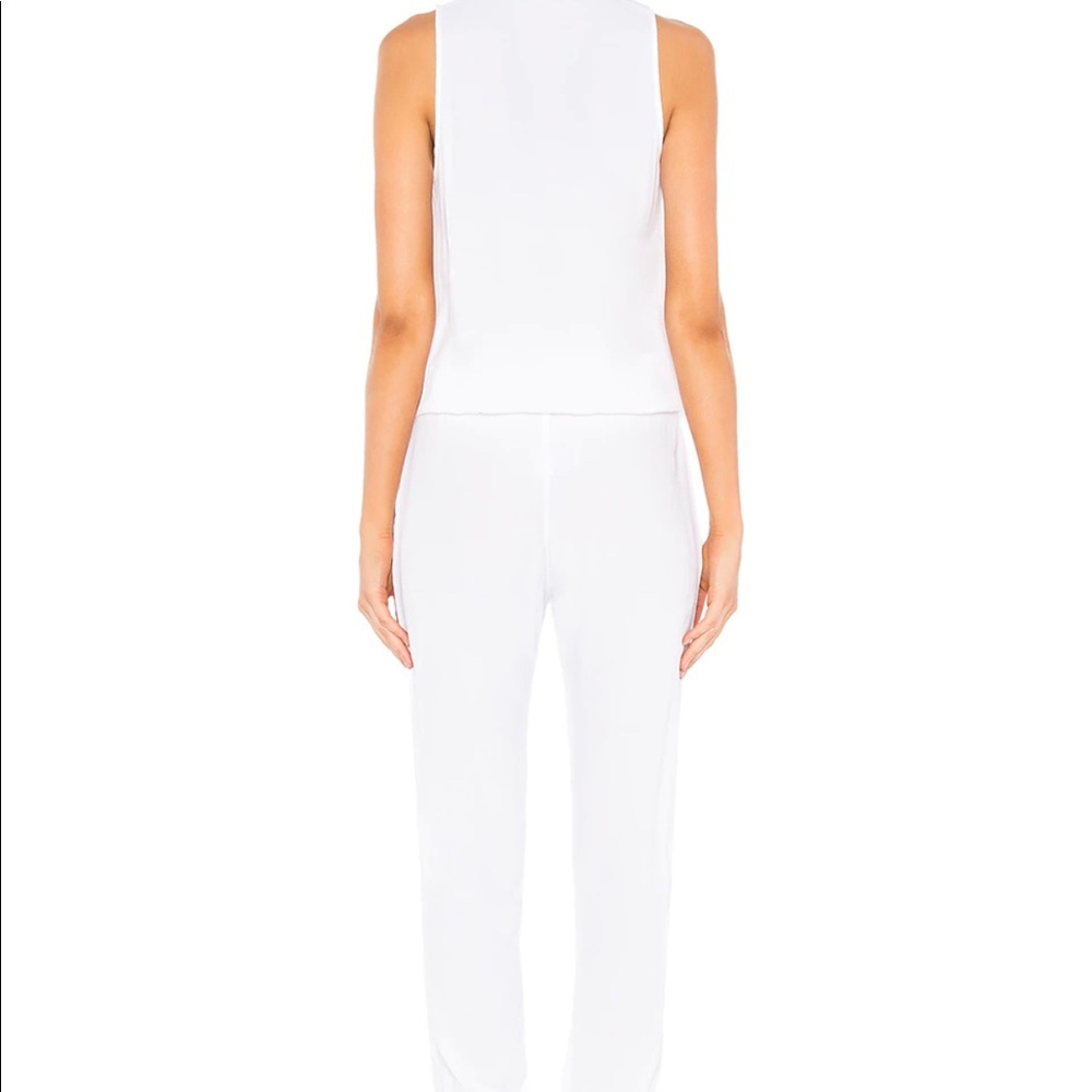 MONROW Crepe Jumpsuit in White